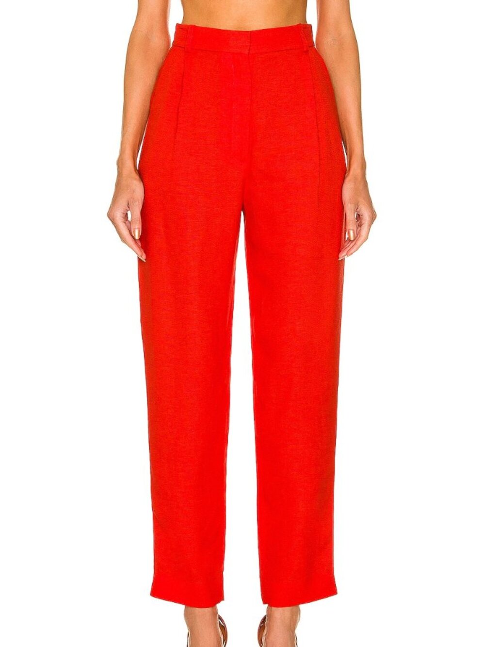 $470 - TOVE Women's Straight-Leg Pants - Red Poppy - Size EU 38 (US 6-8)
